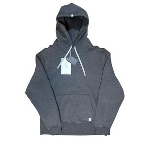 Rhoback Heather Midnight Black Charcoal Gray Huddle Hoodie Sweatshirt Sweater